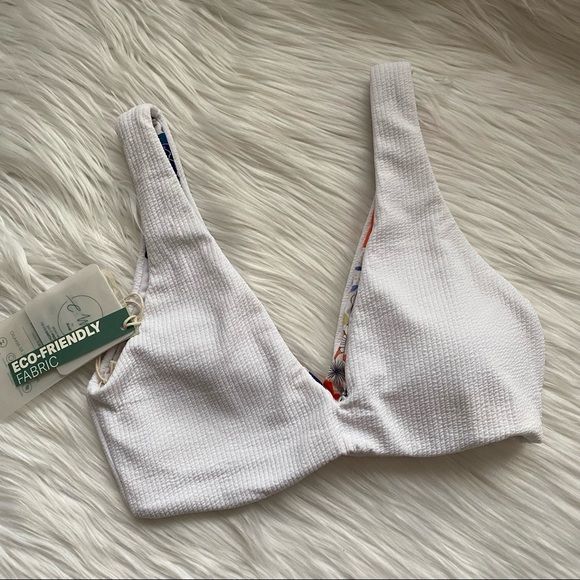 Maaji Sky White Town Sporty Bralette Bikini Top S - Picture 5 of 15